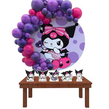 Imagem de Kit Decoração Painel Redondo Festa de Aniversário Infantil Kuro Mi