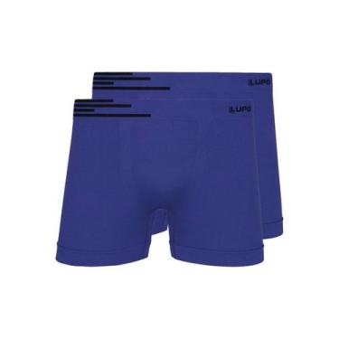 Imagem de Kit com 2 Cuecas Boxer Lupo 436-002, Azul, GG