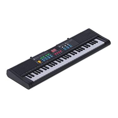 Imagem de Kids Keyboard Piano 61 Teclas, Instrumento Digital Elétrico Com Microfone, Conectividade USB, para Função de Ensino