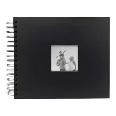 Imagem de Álbum de fotografias 20x22 Scrapbook Preto Luxo c/ 40 Páginas Acabamento Capa Dura Resistente Casamento Aniversário Book Personalizável