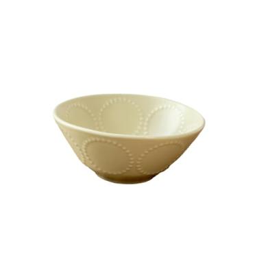 Imagem de Prato de cerâmica de anel de contas retrô em estilo japonês, tigela de sopa doméstica e tigela de arroz - tigela de 11,4 cm/verde leite