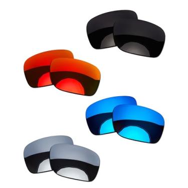 Imagem de OOWLIT 4 pares de lentes de óculos de sol e almofadas de nariz de substituição compatíveis com Oakley Holbrook Metal polarizado