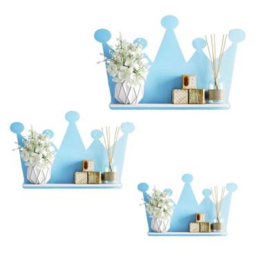 Imagem de Trio de Nichos Coroa 3 Peças P M G - Decoração Quarto de Bebê - 130 - 