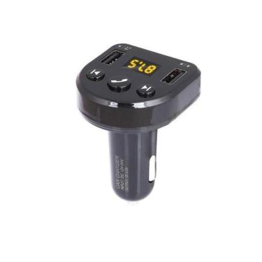 Imagem de Carregador De Carro Turbo Dual Usb Transmissor Fm Bluetooth - Car Char