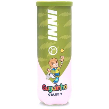 Imagem de Bola de Tênis Inni Guguinha Stage 1 Verde - Tubo com 03 Bolas