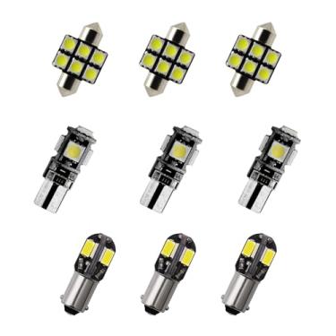 Imagem de 8X-SPEED 9 peças de lâmpada LED interior 5050 chip adequado para Nissan Maxima MK4 1994-1999 Caixa de luva de leitura concluída porta-malas espelho viseira de sol