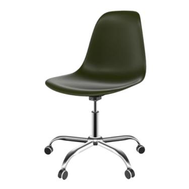 Imagem de CADEIRA EAMES OFFICE CROMADO CX 2 - PP VERDE MILITAR