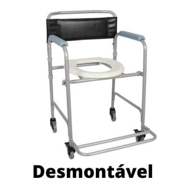 Imagem de Cadeira De Banho Até 100Kg Higiênica Dobravél Dellamed D30