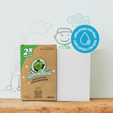 Imagem de Esponja mágica extra resistente supergreen - AKORA