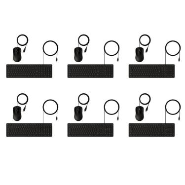 Imagem de Kit Teclado e Mouse Com Fio USB Intelbras CCI 20 Preto - 6 Unidades