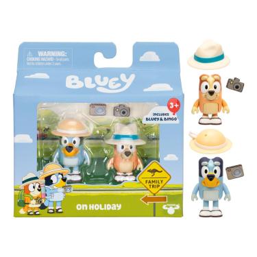 Imagem de Kit 2 Bonecos Colecionáveis 6cm Bluey - De Férias