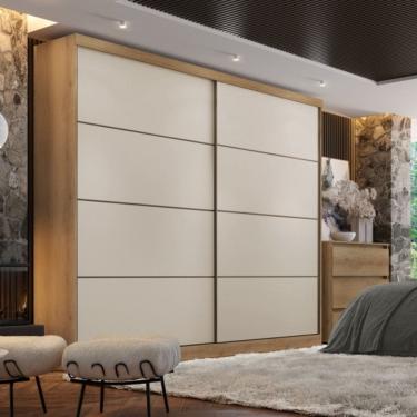 Imagem de Guarda Roupa Casal 2 Portas de Correr em MDF Málaga THB