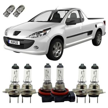Imagem de Lâmpadas Farol Alto Baixo Milha Peugeot Hoggar 3200K + T10 - Autovex /