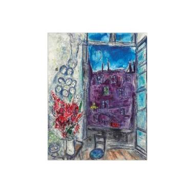 Imagem de Pinturas a óleo famosas - arte clássica de imagem-janela-reprodução giclée em tela-pôster e impressões para decoração de parede 20x25cm8x10in sem moldura