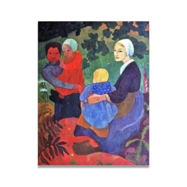 Imagem de As Mães Jovens Impressões em Tela Abstrata Arte de Parede Famosas Pinturas a Óleo Reprodução Arte Paisagem Imagem para Sala de Estar Decoração de Casa 20 x 26 cm