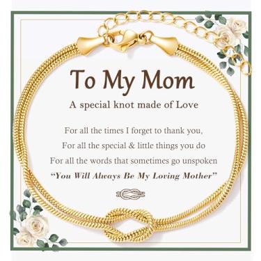 Imagem de Tarsus Pulseira Love Knot Mom, presente de aniversário, dia das mães, Natal, presentes para mães e mulheres, average, Aço inoxidável, Sem Pedra Preciosa