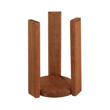 Imagem de Kit 6 Porta Copos Bolacha E Suporte Em Madeira Maciça