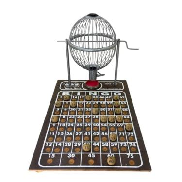 Imagem de Jogo De Bingo Globo De Metal Tabuleiro Em Madeira N°2