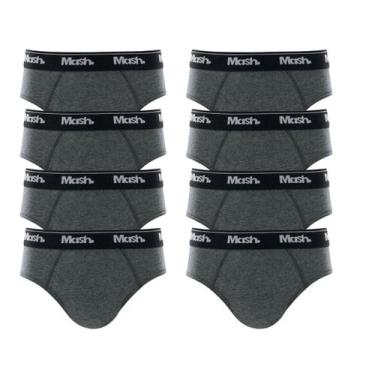 Imagem de Kit 8 Cuecas Infantil Slip Mash Sortido, Cinza, G