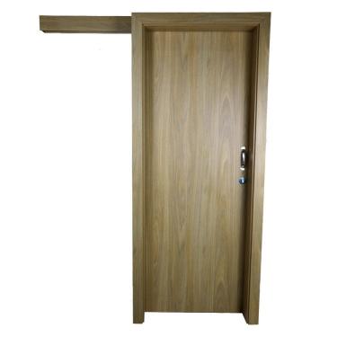 Imagem de Kit Porta de Madeira de Correr Completa 213x70cm Batente 16cm Freijó