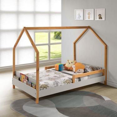 Imagem de Cama Montessori Moana 140x95x205 Cm Cinza/Amêndoa