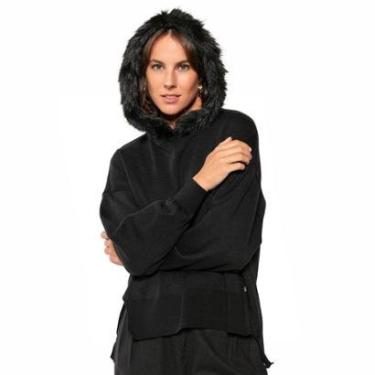 Imagem de Blusa Feminina Biamar Mullet com Capuz Preto-Feminino