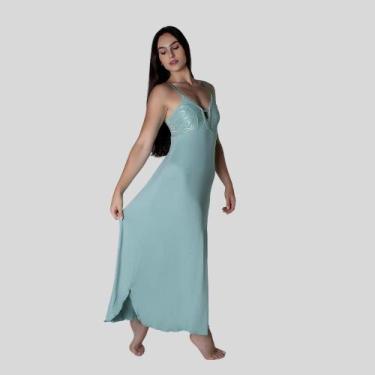 Imagem de Camisola Renda Sensual Longa Conforto Elegante Feminina - Altiê, Teos,