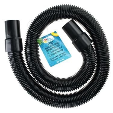 Imagem de U.S. Pool Supply Mangueira de piscina acima do solo resistente de 1,5 m - Mangueira de conexão de filtro de substituição preta, EVA espiral flexível - Compatível com Intex para bombas de filtro de
