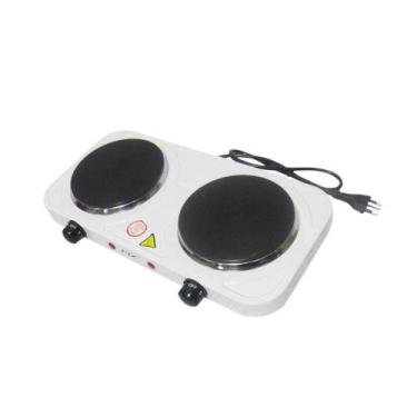 Imagem de Fogão Elétrico Portátil De Mesa Disco 220V Duas Bocas Branco - FIX