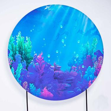 Imagem de Painel de Festa Redondo de 1,50m Fundo do Mar - Fera Print