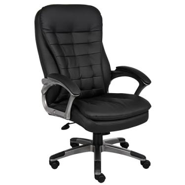 Imagem de Boss Office Products B9331 Cadeira executiva de encosto alto com estanho em preto