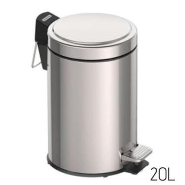 Imagem de Lixeira Inox c/Pedal 20L Tramontina com Cesto Removivel, Inox