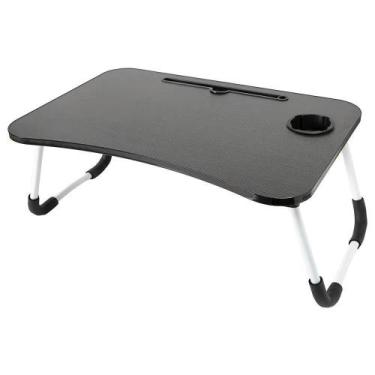 Imagem de Mesa Bandeja Para Notebook Laptop Dobrável Colo Madeira - Jolitex