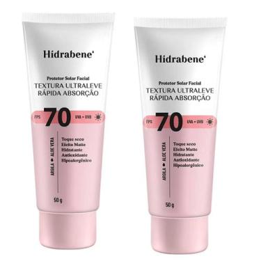 Imagem de Kit 02 Protetor Solar Fps 70 Rápida Absorção 50g - Hidrabene