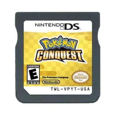 Imagem de Pokémon Pokémon Gold Heart Silver Soul Cartão de jogo NDS preto e bran