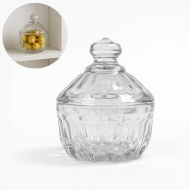 Imagem de 4 Bomboniere Potiche de Vidro Cristal Decoração Mesa 200ml - Freecom