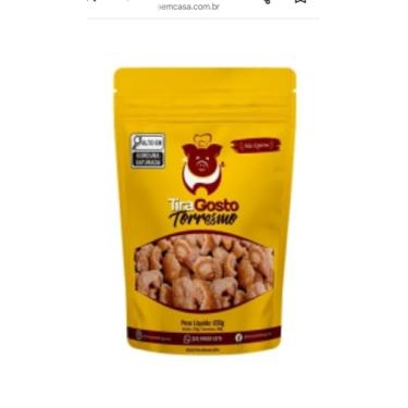 Imagem de Tira gosto Torresmo na Banha Pronto para Fritar, 650g, fica pronto em cinco minutos !