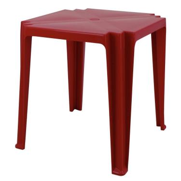 Imagem de Mesa Quadrada Tramontina Tambau Basic Em Polipropileno Vermelho Tramontina