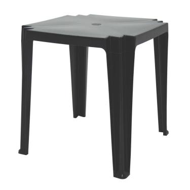 Imagem de Mesa Quadrada Tramontina Tambau Basic Em Polipropileno Preto Tramontina
