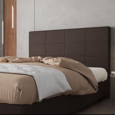 Imagem de Cabeceira Estofada Casal King Size 195 Cm Marte Corino Skybox Marrom