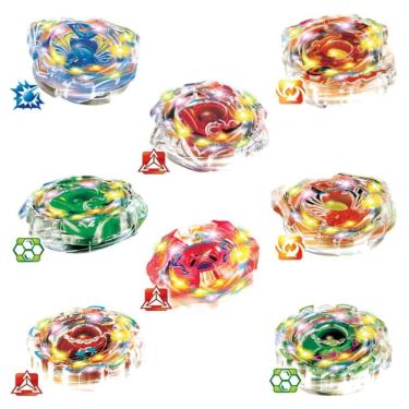 Imagem de Pião De Batalha C- Lançador Zip Zap C- Luz - Dm Toys