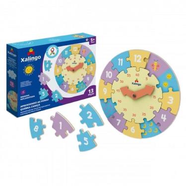 Imagem de Puzzle Aprendendo As Horas 13 Peças - Xalingo
