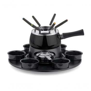 Imagem de Aparelho De Fondue Com Base Giratória Carroussel 18 Peças Panela Esmaltada 1,4 Litros