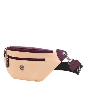 Imagem de Pochete De Couro Legítimo Feminina Com Bolso Mariart Dani