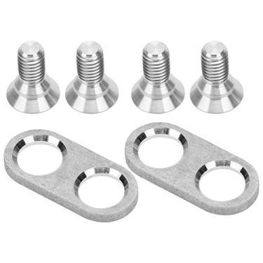 Imagem de Pedal Chuteiras Parafusos e Anilhas Liga Titanium Mountain Bike Ciclismo Acessório Leve Durável Rustproof para Biking Entusiastas 4 Parafusos 2 Anilhas