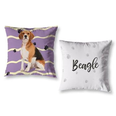 Imagem de Kit 2 Almofadas Pet Cachorros Cheias 40cm x 40cm Decorativas Sala Sofá