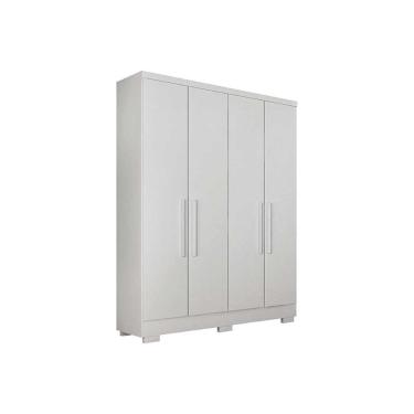 Imagem de Guarda Roupa 4 Portas e 2 Gavetas c/ Pés Milly/Veneza Neve - Novo Horizonte