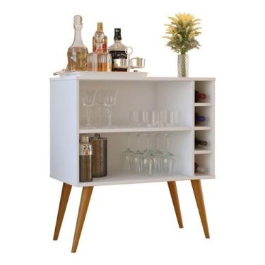 Imagem de Aparador Bar Com Adega Sala Balcão Retrô Pés Palito Ohio - OrCon, Bran