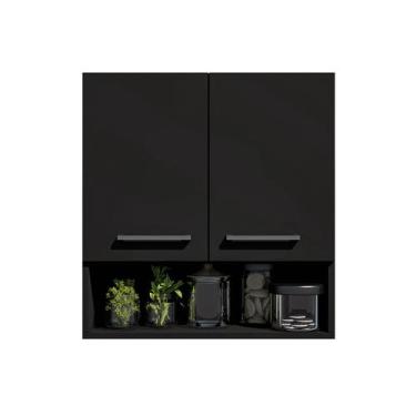 Imagem de Armário de Cozinha 2 Portas Aéreo com Nicho Modular Compacto Móveis Bo