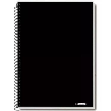 Imagem de Caderno Universitário Espiral Capa Dura 200 Fls Preta Tamoio